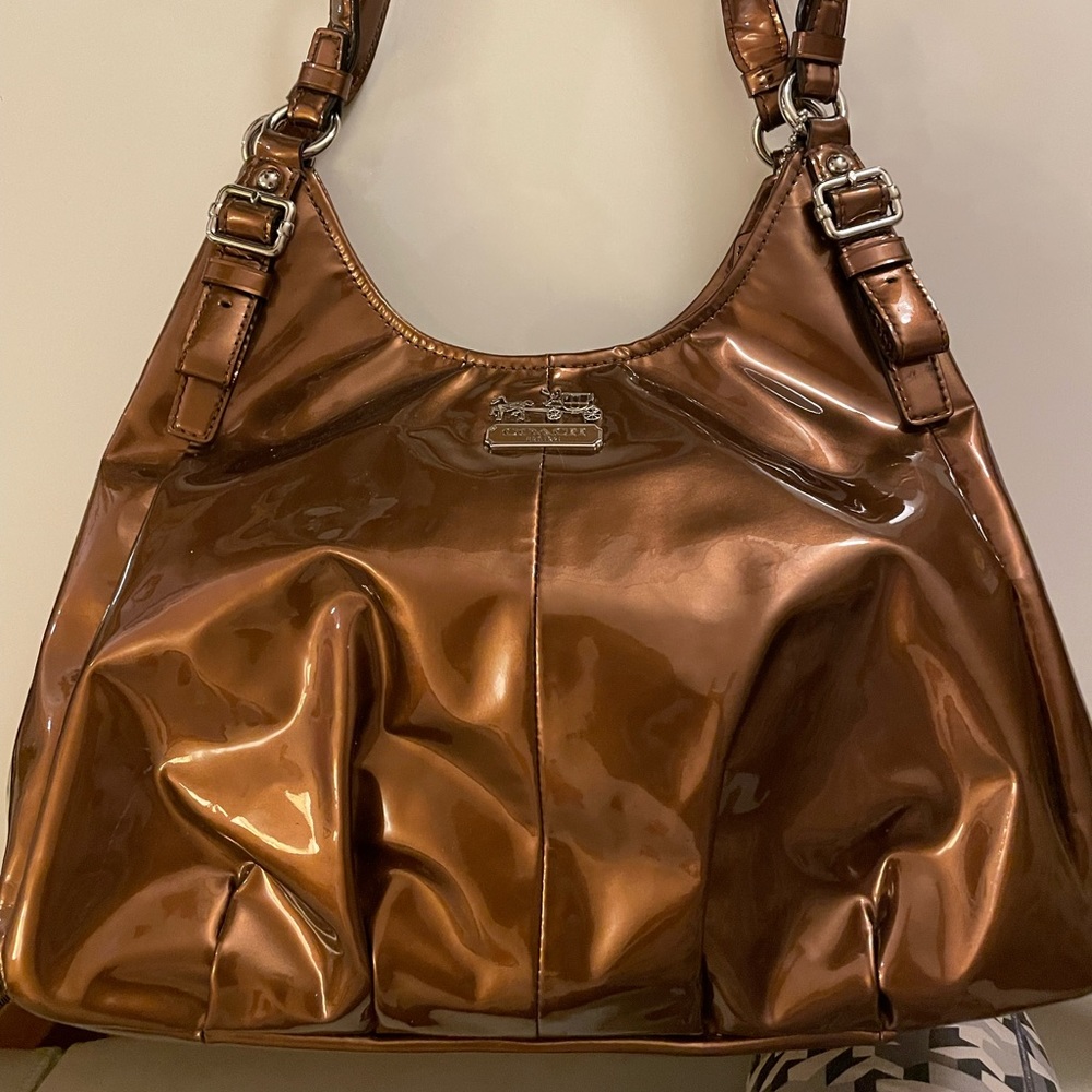 Coach Vinyl Bronze Purse